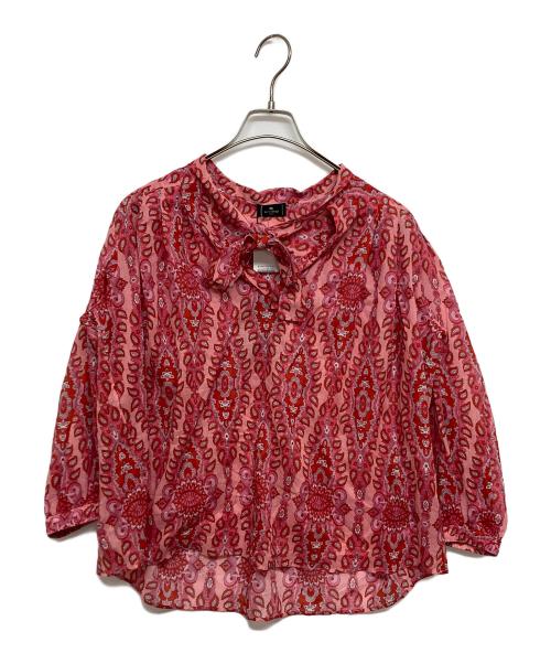 ETRO（エトロ）ETRO (エトロ) Paisley Print Sheer Blouse ピンク サイズ:SIZE38 未使用品の古着・服飾アイテム
