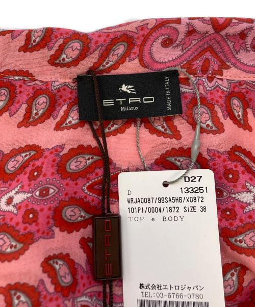 ETRO（エトロ）ETRO (エトロ) Paisley Print Sheer Blouse ピンク サイズ:SIZE38 未使用品の古着・服飾アイテム