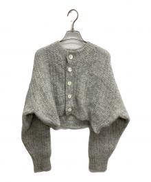 NKNIT（ンニット）の古着「alpaca mix striped KNIT cardigan」｜グレー