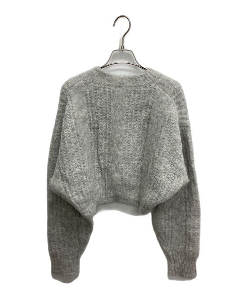 NKNIT（ンニット）NKNIT (エヌニット) alpaca mix striped KNIT cardigan グレー サイズ:1の古着・服飾アイテム