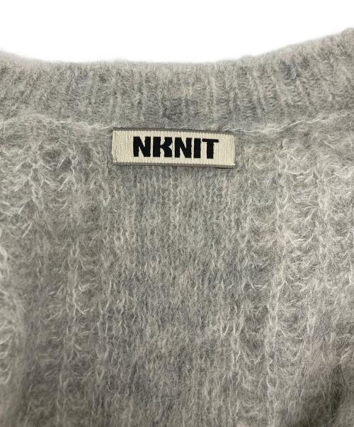 NKNIT（ンニット）NKNIT (エヌニット) alpaca mix striped KNIT cardigan グレー サイズ:1の古着・服飾アイテム