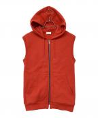 Saint Laurent Parisサンローランパリ）の古着「ノースリーブパーカー」｜レッド