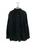 COMOLIコモリ）の古着「コーデュロイ コモリシャツ」｜ブラック