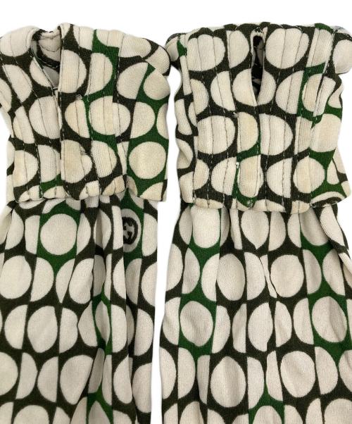 GUCCI（グッチ）GUCCI (グッチ) ワンピース ホワイト×グリーン サイズ:SIZE　Sの古着・服飾アイテム