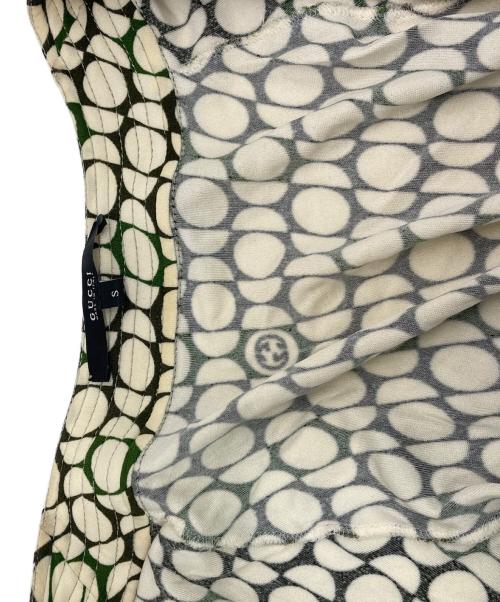 GUCCI（グッチ）GUCCI (グッチ) ワンピース ホワイト×グリーン サイズ:SIZE　Sの古着・服飾アイテム