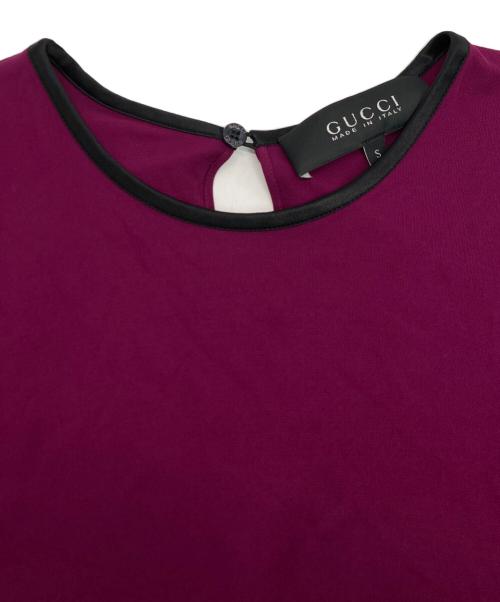 GUCCI（グッチ）GUCCI (グッチ) レイヤードデザインワンピ パープル サイズ:size Sの古着・服飾アイテム
