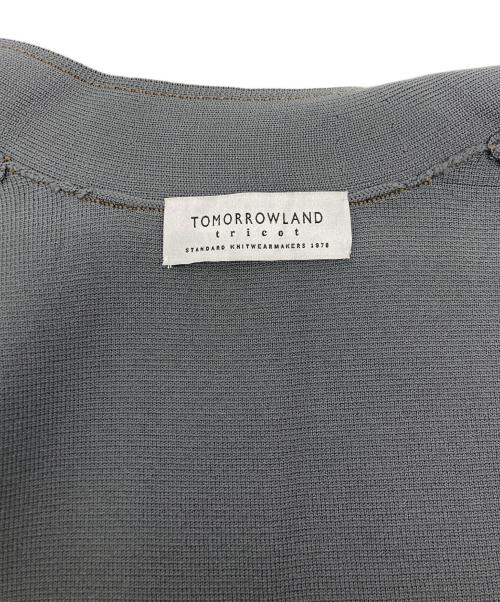 TOMORROW LAND tricot（トゥモローランド トリコ）TOMORROW LAND tricot (トゥモローランド トリコ) ポリエステルミラノリブ Vネックデザインカーディガン グレー サイズ:SIZE　M 未使用品の古着・服飾アイテム