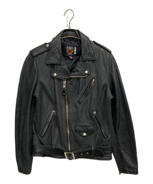 Schott（ショット）Schott (ショット) ライダースジャケット ブラック サイズ:SIZE 38 TALLの古着・服飾アイテム
