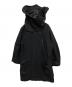chalayan（チャラヤン）の古着「アンゴラウールフーデッドコート」｜ブラック