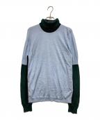 BURBERRYバーバリー）の古着「タートルネックニット」｜スカイブルー