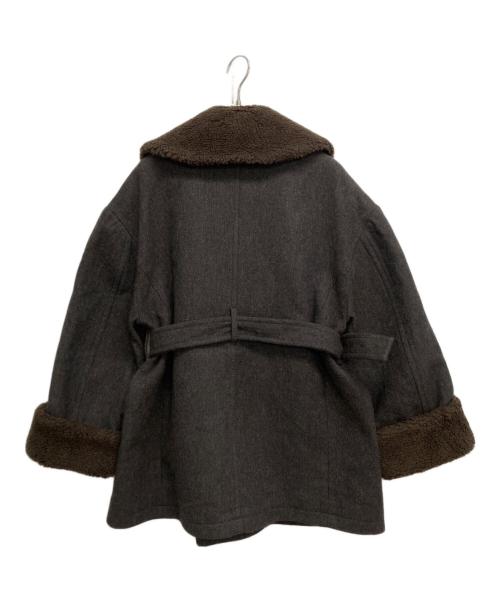 CLANE（クラネ）CLANE (クラネ) BOA COLLAR MILITARY COAT ブラウン サイズ:SIZE　1の古着・服飾アイテム