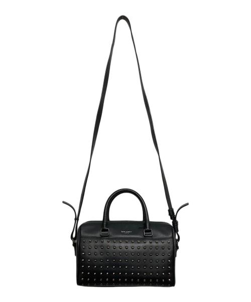 Saint Laurent Paris（サンローランパリ）Saint Laurent Paris (サンローランパリ) ベイビーダッフル スタッズバッグ ブラックの古着・服飾アイテム