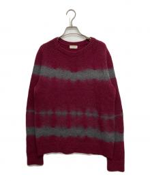 DRIES VAN NOTEN（ドリスヴァンノッテン）の古着「グラデーションウールニット」｜グレー×レッド