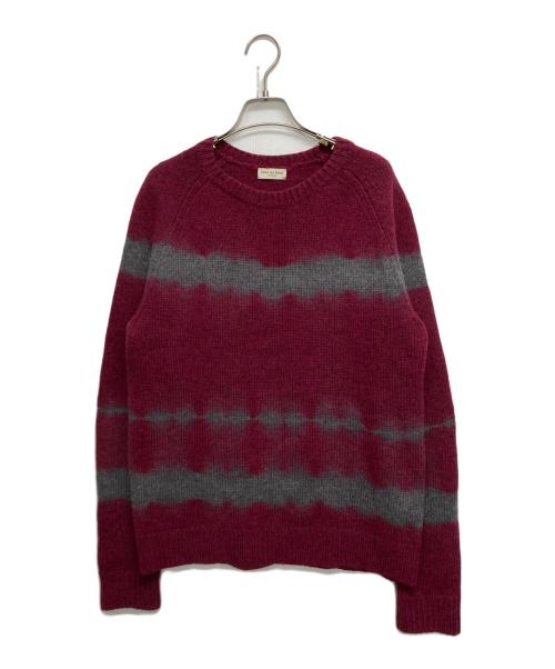 DRIES VAN NOTEN（ドリスヴァンノッテン）DRIES VAN NOTEN (ドリスヴァンノッテン) グラデーションウールニット グレー×レッド サイズ:SIZE　Mの古着・服飾アイテム