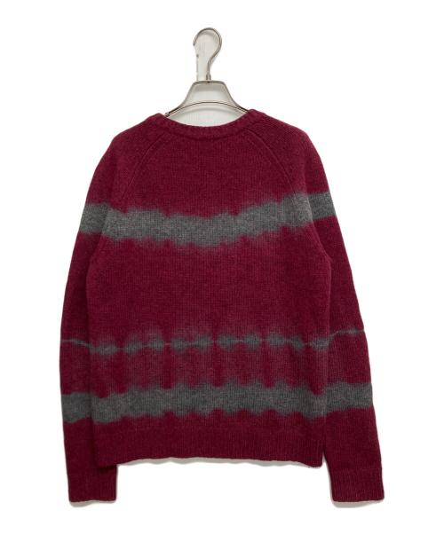 DRIES VAN NOTEN（ドリスヴァンノッテン）DRIES VAN NOTEN (ドリスヴァンノッテン) グラデーションウールニット グレー×レッド サイズ:SIZE　Mの古着・服飾アイテム