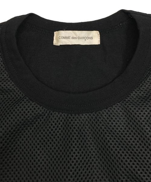 COMME des GARCONS（コムデギャルソン）COMME des GARCONS (コムデギャルソン) メッシュ切替サイドテープカットソー ブラック サイズ:不明の古着・服飾アイテム