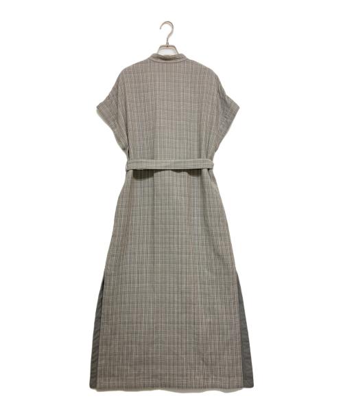 AURALEE（オーラリー）AURALEE (オーラリー) HARD TWIST WOOL DOUBLE FACE CHECK SLEEVELESS ONEPIECE グレー サイズ:SIZE 1の古着・服飾アイテム