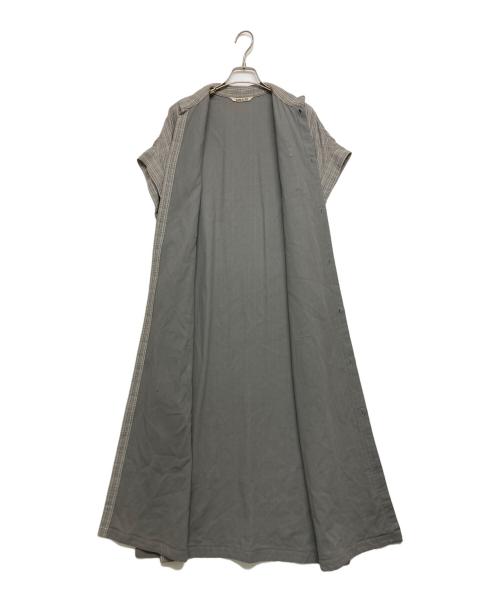 AURALEE（オーラリー）AURALEE (オーラリー) HARD TWIST WOOL DOUBLE FACE CHECK SLEEVELESS ONEPIECE グレー サイズ:SIZE 1の古着・服飾アイテム