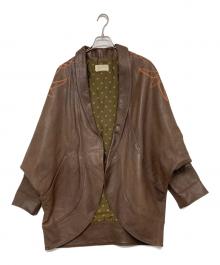 77circa（ナナナナサーカ）の古着「再構築ウエスタン柄レザージャケット」｜ブラウン