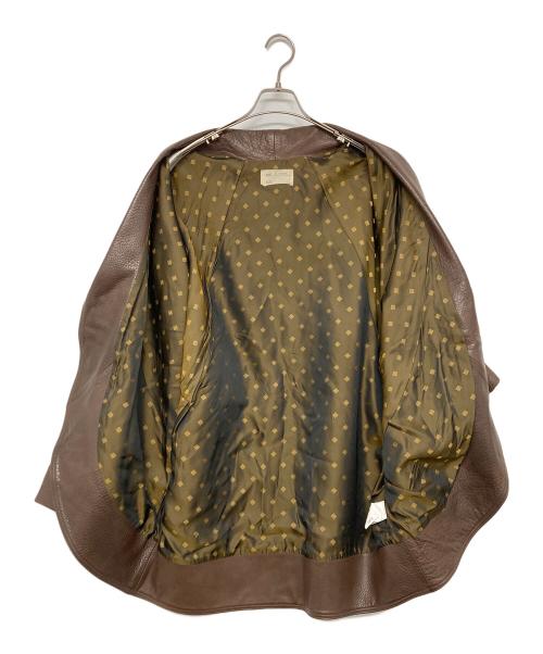 77circa（ナナナナサーカ）77circa (ナナナナサーカ) 再構築ウエスタン柄レザージャケット ブラウン サイズ:記載なしの古着・服飾アイテム
