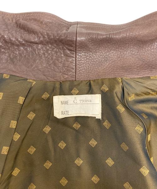 77circa（ナナナナサーカ）77circa (ナナナナサーカ) 再構築ウエスタン柄レザージャケット ブラウン サイズ:記載なしの古着・服飾アイテム