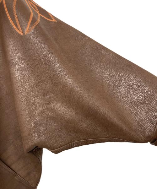 77circa（ナナナナサーカ）77circa (ナナナナサーカ) 再構築ウエスタン柄レザージャケット ブラウン サイズ:記載なしの古着・服飾アイテム