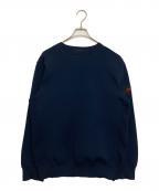 BRIEFINGブリーフィング）の古着「ミラノリブクルーネックニット」｜ネイビー