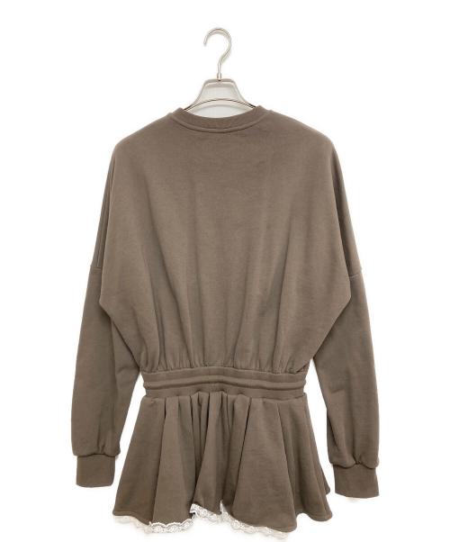 muuros（ムーロス）MuuRos  (ムーロス) frill skirt swet set up ブラウン サイズ:SIZE Sの古着・服飾アイテム