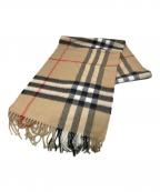 BURBERRY LONDONバーバリーロンドン）の古着「ジャイアントチェック マフラー」｜ベージュ
