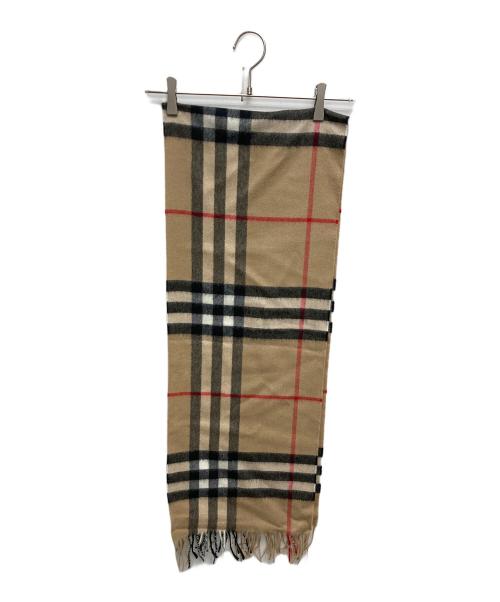 BURBERRY LONDON（バーバリーロンドン）BURBERRY LONDON (バーバリーロンドン) ジャイアントチェック マフラー ベージュの古着・服飾アイテム