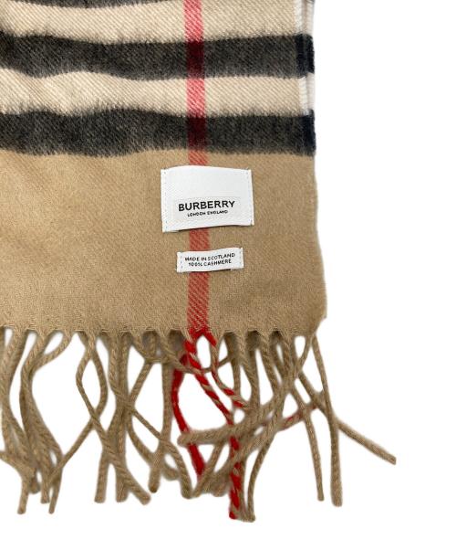 BURBERRY LONDON（バーバリーロンドン）BURBERRY LONDON (バーバリーロンドン) ジャイアントチェック マフラー ベージュの古着・服飾アイテム