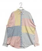 GAP×PALACEギャップ×パレス）の古着「クレイジーパターンストライプシャツ」｜スカイブルー