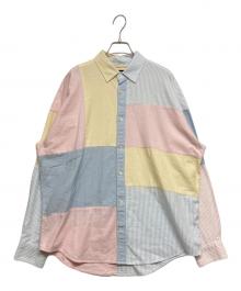 GAP×PALACE（ギャップ×パレス）の古着「クレイジーパターンストライプシャツ」｜スカイブルー