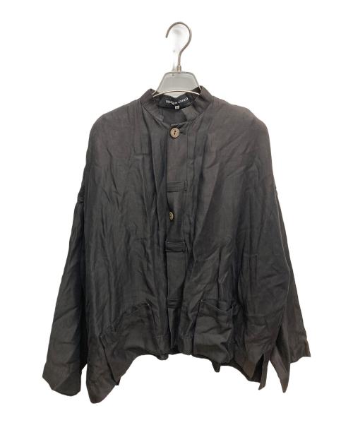shirin guild（シリン ギルド）shirin guild (シリン ギルド) スタンドカラーリネン混ジャケット ブラック サイズ:SIZE Sの古着・服飾アイテム