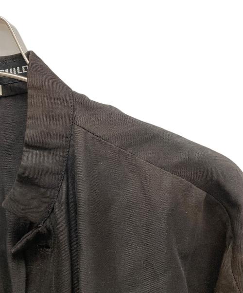 shirin guild（シリン ギルド）shirin guild (シリン ギルド) スタンドカラーリネン混ジャケット ブラック サイズ:SIZE Sの古着・服飾アイテム