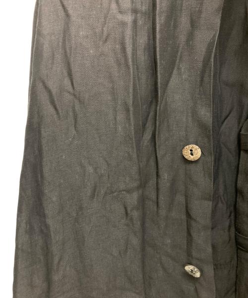 shirin guild（シリン ギルド）shirin guild (シリン ギルド) スタンドカラーリネン混ジャケット ブラック サイズ:SIZE Sの古着・服飾アイテム