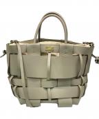 ZANCHETTIザンケッティー）の古着「WOVEN MIDI SHOPPER」｜ベージュ