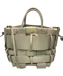 ZANCHETTI（ザンケッティー）の古着「WOVEN MIDI SHOPPER」｜ベージュ