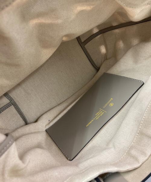 ZANCHETTI（ザンケッティー）ZANCHETTI (ザンケッティー) WOVEN MIDI SHOPPER ベージュの古着・服飾アイテム