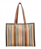 BURBERRY LONDONバーバリーロンドン）の古着「ストライプトートバッグ」｜ブラウン