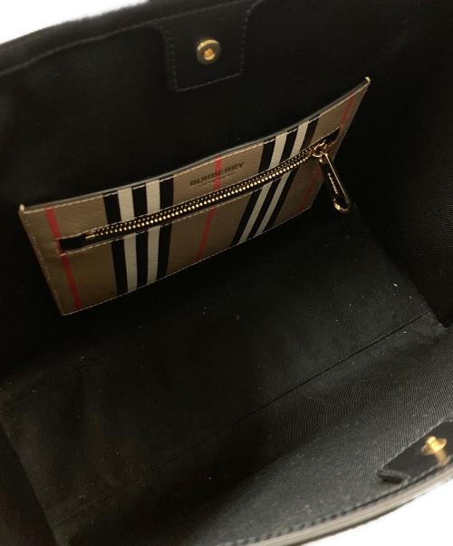 BURBERRY LONDON（バーバリーロンドン）BURBERRY LONDON (バーバリーロンドン) ストライプトートバッグ ブラウンの古着・服飾アイテム
