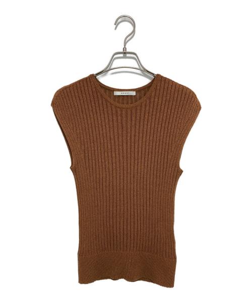ANAYI（アナイ）ANAYI (アナイ) ノースリーブニット ブラウン サイズ:36の古着・服飾アイテム