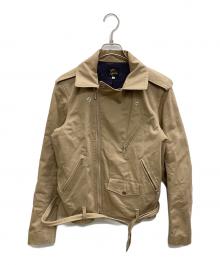 Needles（ニードルズ）の古着「コットンライダースジャケット」｜ベージュ