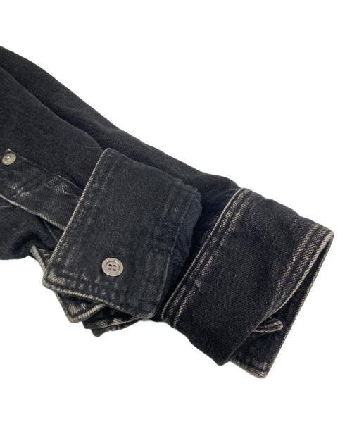 JOHN LAWRENCE SULLIVAN（ジョン ローレンス サリバン）JOHN LAWRENCE SULLIVAN (ジョン ローレンス サリバン) FRONT SIDE BELTED DENIM SHIRT ブラック サイズ:SIZE　46の古着・服飾アイテム