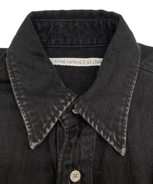JOHN LAWRENCE SULLIVAN（ジョン ローレンス サリバン）JOHN LAWRENCE SULLIVAN (ジョン ローレンス サリバン) FRONT SIDE BELTED DENIM SHIRT ブラック サイズ:SIZE　46の古着・服飾アイテム