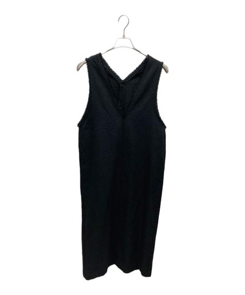 JOURNAL STANDARD（ジャーナルスタンダード）JOURNAL STANDARD (ジャーナルスタンダード) リングヤーンVネックワンピース ブラック サイズ:表記無しの古着・服飾アイテム