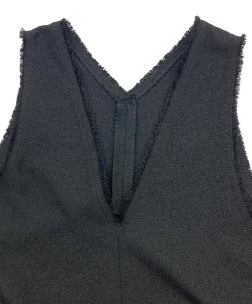 JOURNAL STANDARD（ジャーナルスタンダード）JOURNAL STANDARD (ジャーナルスタンダード) リングヤーンVネックワンピース ブラック サイズ:表記無しの古着・服飾アイテム