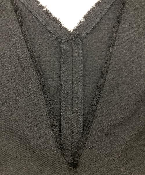 JOURNAL STANDARD（ジャーナルスタンダード）JOURNAL STANDARD (ジャーナルスタンダード) リングヤーンVネックワンピース ブラック サイズ:表記無しの古着・服飾アイテム