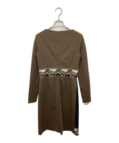 ETRO（エトロ）ETRO (エトロ) ウールワンピース ブラウン サイズ:SIZE40 未使用品の古着・服飾アイテム