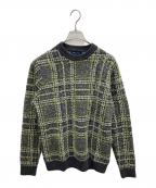 FRED PERRYフレッドペリー）の古着「Brushed Tartan Jumper/ニット」｜グリーン